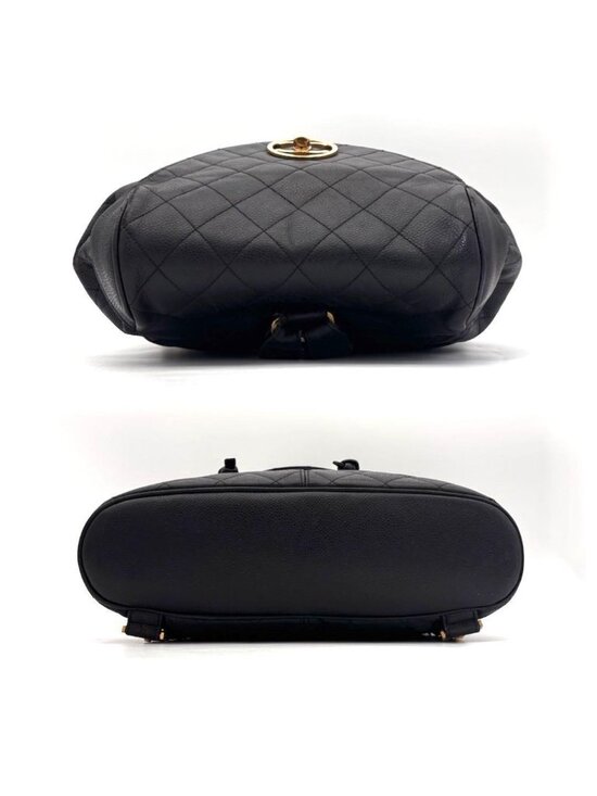 Chanel Quilted Caviar Leather Chain Backpack Black main image 2